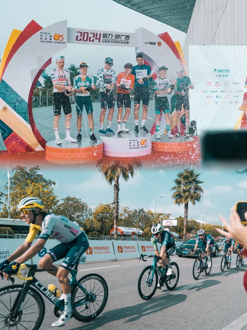 Occhiali da sole in ciclismo co-marchio con 2024 UCI WorldTour/Tour of Guangxi